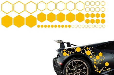Generisch Waben-Autoaufkleber, Waben-Sechseck-Muster-Autoaufkleber,Wabenmuster-Aufkleber | Wabengrafiken, sechseckiges geometrisches Muster, dekorative Wabenmuster-Autoaufkleber, modische