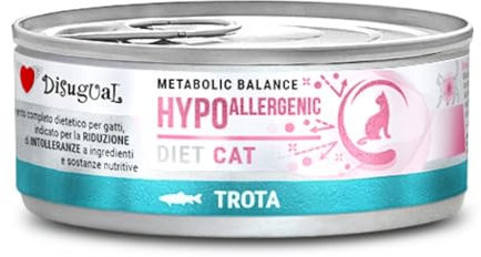 Disugual Dieta | Comida Húmeda para Gatos | 6 Unidades x 85 Gr | Varios Sabores | (6x85Gr, Trucha Hipoalergénico)