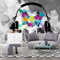 Fototapete 250 x 175 cm Musik-Stadt-Kopfhörer-Doodle Vliestapete Moderne Art Design Wandtapete Küche Flur Wohnzimmer Büro Badezimmer Kinderzimmer Wanddeko