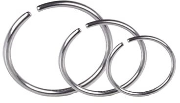AMDXD 3pcs Edelstahl Piercing Ringe Set, 18G Hoop Nasenring Doppelt Schwarz, Lippen Piercing Ringe Ohrringe für Herren Damen