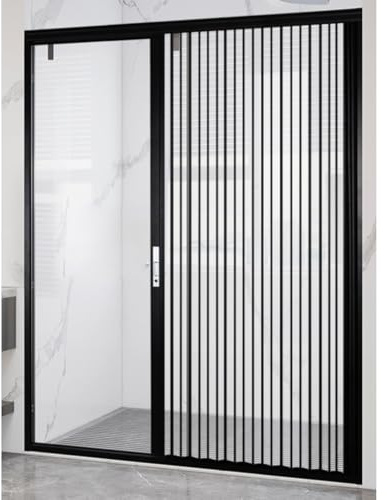 Porte Accordéon Interieur Porte Pliante en Acrylique Transparent avec Sécurité Enfant, Porte Accordéon en Métal de Salle de Bains de Cuisine Interne, Paravent Coulissant en Accordéon pour Diviseur de
