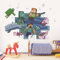 EnixwH Wandtattoo Kinderzimmer Junge mit Spielmotiven, 79×30cm Wandsticker Kinderzimmer Jungen mit Animationsmotiven, Wandtattoo Kinderzimmer Mädchen, Wandaufkleber Dekore Wand Fenster Glasdekoration