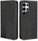 CXTCASE Funda Samsung Galaxy S25 Ultra, Funda Tapa Libro Movil Carcasa PU Cuero para Samsung Galaxy S25 Ultra, Tipo Libro Flip Wallet Case, Negro