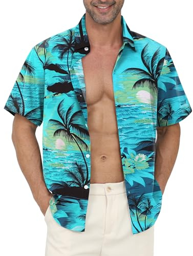 Gavliuu Hawaiian Shirt for Men Short Sleeve Tropical Beach & Casual | Wrinkle-resistant, lightweight and quick-dry floral for daily wear, holidays and travel