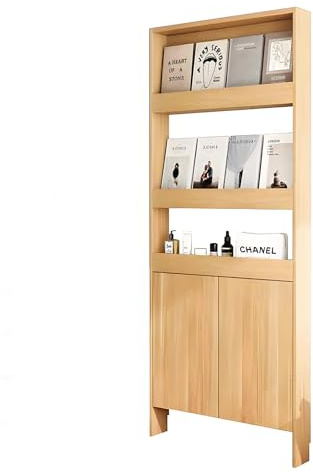 Tazyee Book Shelf, Bookcase with Doors, Intimate Baffle, Vertical Bookcase with Shelves Book Shelf Behind The Door Bookshelf,Storage Behind Door Gap,for Bedroom,Apartment,Home Office,Children's Room