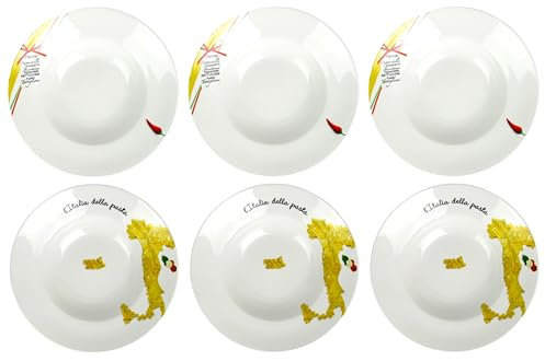6 Stück Retsch Arzberg XL Pastateller Porzellan Ø 27cm Italienisches Design Spaghettiteller Suppenteller Salatteller