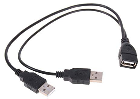 Tityvirnix 20 cm USB 2.0 femmina a doppio USB maschio Jack Splitter Hub cavo dati caricabatterie