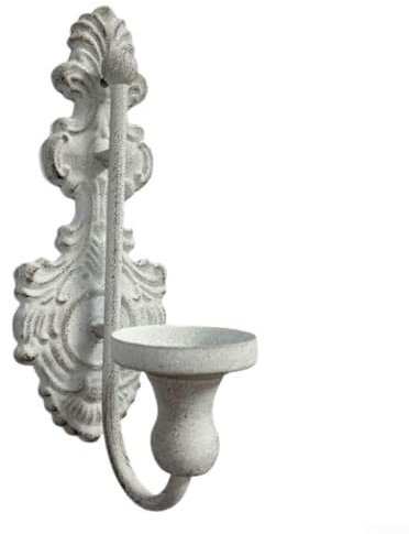 Wand-Kerzenhalter im antiken Design, Gusseisen, für Ihren Raum (grau)