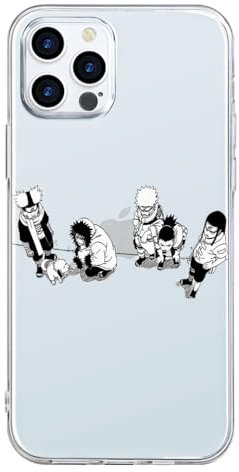 Schutzhülle Transparent für Apple iPhone 12/iPhone 12 pro Hülle 6.1 Zoll, Cartoon Anime Naruto Itachi Sasuke mit Muster Designs Manga Mädchen Junge Case Handyhülle Stoßfest TPU Ultra Dünn Cover