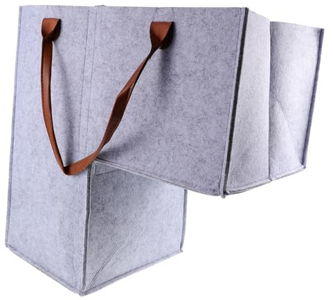 LOEFLIFA panier de rangement panier pliable escaliers petit en panier pour marches d'escalier panier d'articles divers panier en tissu paniers d'escalier corbeille feutre Gris