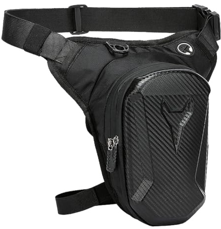 Zuxbolf Beintasche Motorrad für Herren Damen Beintasche Hüfttaschen | Beinbeutel Wasserdicht Oberschenkeltasche Gürteltasche mit 1 Karabiner für Laufen, Reisen, Radfahren, Motorradfahren, Angeln