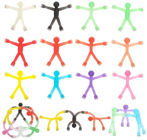 12 Stück Mini Magnetische Figuren Spielzeug, Bunt Magnete Männchen Reisespielzeug, Kreatives Magnet Spielzeug Kinder, Fidget Toys Kinder für Kühlschrank, Reise, Klassenzimmer
