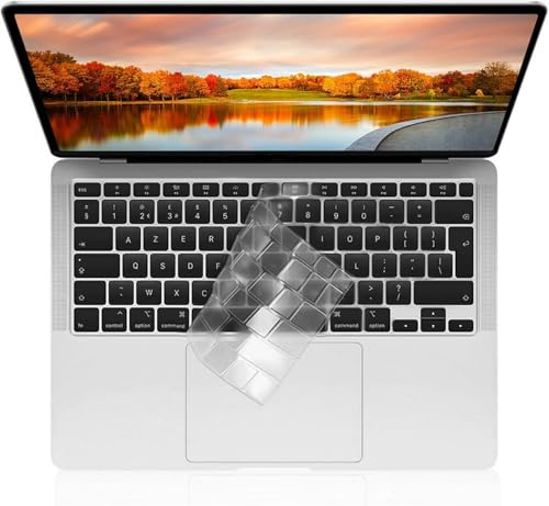 Protection Clavier pour MacBook Air 13 (13.3 Pouces) Silicone Transparent Clavier AZERTY EU-Layout Phonillico®