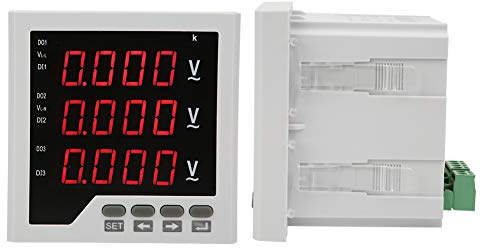 TOPINCN Hochstabiler Digitaler 3-Phasen-LED-Spannungsmesser AC 450 V mit übersichtlicher Anzeige für Elektrofachkräfte