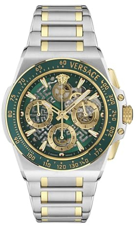 Versace Herren Chronograph Automatik Armbanduhr Greca Extreme Chrono Skeleton