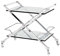 Casa Padrino Luxus Bar Trolley Servierwagen Edelstahl/Glas 77x48 x H. 76 cm - Luxus Hotel & Restaurant Einrichtung Möbel