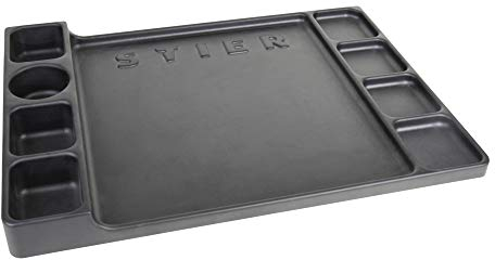 STIER Kunststoffabdeckung für STIER Werkstattwagen, leer, schwarz, maximale Ordnung, diese Kunststoffabdeckung bietet vielfältige Ablagemöglichkeiten und schützt Ihr Werkzeug, aus robustem ABS