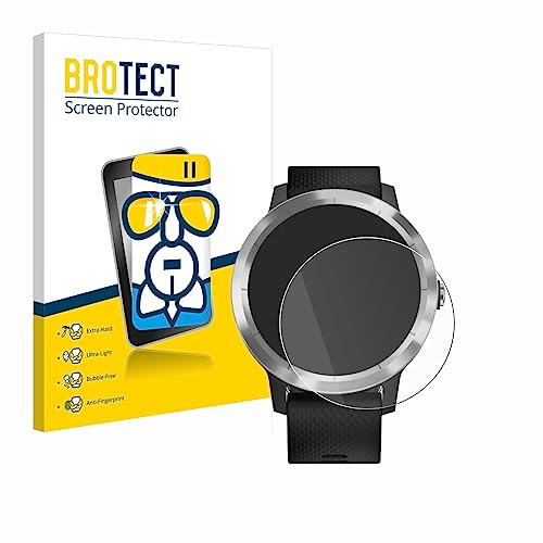 BROTECT Schutzglas für Garmin vivoactive 3 | Transparenter Displayschutz Made in Germany Schutzfolie Panzer Folie Glas 9H Anti-Fingerprint Einfache Montage Clear