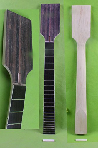Yinfente Manche de rechange pour guitare électrique à 7 cordes, manche en érable, touche en palissandre, 22 frettes, échelle de 62 cm, cordes en alliage d'acier marron