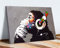 CanvasArtShop Banksy Leinwandbild, Kunstdruck, Affe, Denken Gorilla, 8in x 12in / 20cm x 30cm
