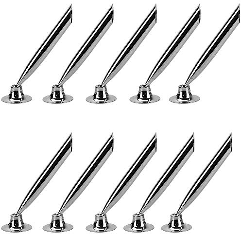 ICYANG 10 Stück Schreibtisch-Stifthalter Ständer Trichter Basis Metall Desktop Stift Bleistift für Zuhause Büro Hotel Theke Stifte für Bank-Lobbys