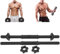 Pissente Hantelstange Lang Set, 2 Stück Kurzhantelstange Gewichthebergriff mit 4 Drehbarem Sicherungsring für Training, 45 x 2.4 cm