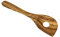 AramediA Utensilio de cocina de madera Cuchara de risotto de madera de olivo, cuchara con agujero, hecha a mano y tallada por Belén Artesanos cerca del lugar de nacimiento de Jesús (31.8x6.3x0.8 cm)