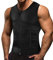 Memoryee Uomo Gilet Sudore Neoprene Camicia Allenamento Body Shaper Tuta Sauna Allenatore Sportivo Fitness Cerniera Canotta/Black(Single Belt)/M