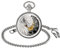SUPBRO Damen Herren Taschenuhr Adler Analog Mechanische Kettenuhr Uhr Pocket Watch mit Halskette Pullover Kette Silber