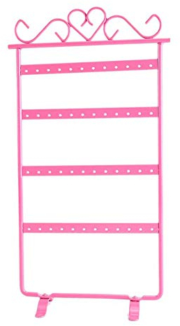 kettenständer schmuckständer Earing Holder Ständer 4-lagiger Schmuckständer Schmuckständer Einzelhandel Jewellery Hanger Organizer pink
