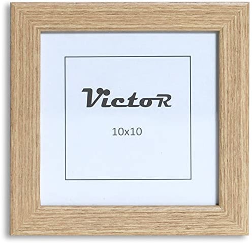 VictoR Bilderrahmen Klee 10x10 cm in Beige - moderner schlichter Fotorahmen Quadratisch Holz - Bilderrahmen 10x10 Beige