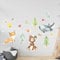 Papierdrachen Wandtattoos - 8 Bögen mit Wandstickern für Kinder - Kinderzimmer Dekoration - Wand Deko - Waldtiere - 22 x 30 cm je Bogen - für Jungen und Mädchen - Set 6