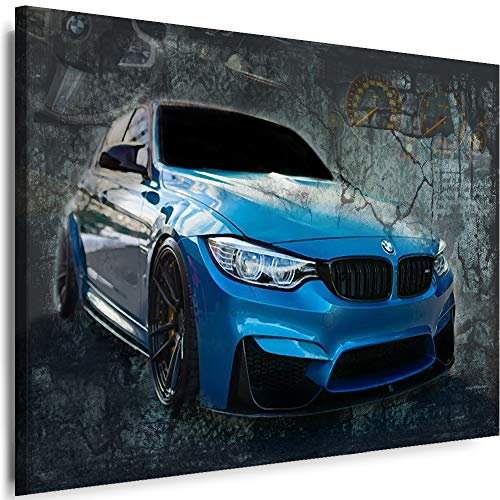 Myartstyle WANDBILDER AUTO Sportwagen Cars LEINWAND BILDER XXL KUNSTDRUCKE (70x50 cm, Mehrfarbig)