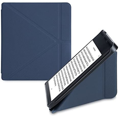 kwmobile Étui Compatible avec Kobo Sage Coque - Étui à Rabat magnétique Tablette eReader Similicuir - Bleu foncé
