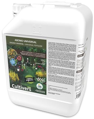 CULTIVERS Universeller Bio-Flüssigdünger 10 L natürlicher Dünger. NPK-Lösung (4-1-7) mit Mikronährstoffen (B, CU, Fe, MN, Mo und Zn) mit Aminosäuren