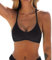 CUPSHE Damen Bikini Oberteil Neckholder Bikini Bademode U Ausschnitt Texturiert Bikini Top Schwarz L