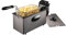 Bestron Freidora de aceite, freidora con tecnología de zona fría, 3,5 litros litros de capacidad, con control de temperatura, parcialmente apta para lavavajillas, 2000 vatios, color: Gris titanio