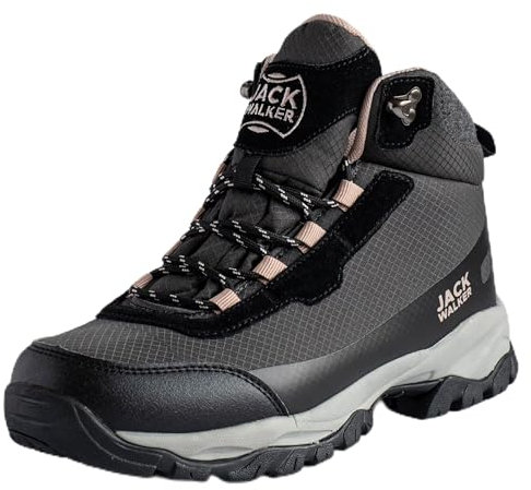 Jack Walker Women Waterproof Hiking Boots Lightweight Trekking Walking Shoes Pink JW4005 (4 UK)