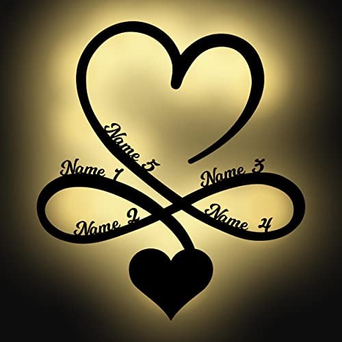 Familiengeschenke Familie Wandtattoo Wanddeko Wandbild Wand Deko Schriftzug personalisiert I MDF Family Famili Holzdecorplatte Weihnachten Eltern
