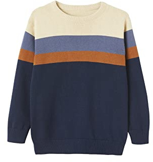Vertbaudet Jungen Feinstrickpullover mit Streifen