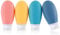 Flacons de Voyage,4pcs 100ml Étanches Bouteille de Voyage Silicone,Rechable Rechargeable Portable Vide de Voyage Bouteilles Accessoires pour Articles de Toilette Lotion,Revitalisant,Shampooing