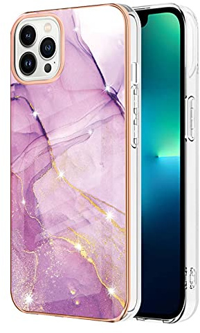 IMIRST Basic Case Compatiable with iPhone 14 Pro Max IMD Soft TPU Silicone Bumper Matte Marble Scratch-Resistant Slim Protective Phone Case Back Cover for Apple iPhone 14 Pro Max，YBI Light Purple
