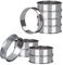 AKOLAFE 10 Pièces Cercle Tartelette Antiadhésifs 8x2.5 cm Moules à Gâteau Acier Inoxydable Cercle a Patisserie 8cm Round Anneaux à Gâteaux pour Muffins Tartes Gâteaux Crumpets