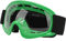 Eulbevoli Lunettes de Moto pour Enfants, Lunettes de Moto légères et Anti-poussière Coussin en Mousse Coupe-Vent pour Ski pour Moto Tout-Terrain pour Moto(Vert)