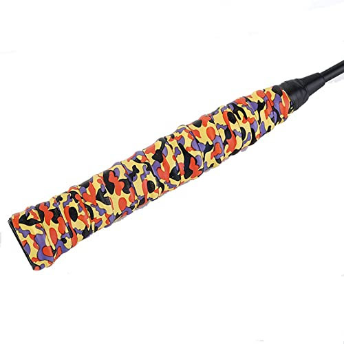 Yurosiay 5 Stück Griffband Tennisschläger Tarnmuster Badminton Griffband Selbstklebend Anti Rutsch Squash Schläger Band Gute Saugfähige Schweißbänder Tennis Griffband Overgrip Orange