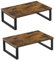 UOMIO Juego de 2 soportes para monitor de madera, estilo minimalista, ergonómico, para ordenador portátil, 40 x 25 x 12,5 cm