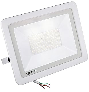 Popp® Foco Proyector LED Exterior Blanco 50W Luz neutra 4000K 100LM/W Impermeable IP65 Resistente al agua, Foco LED para exterior patios, jardines, terrazas, campos (50W, 4000K)