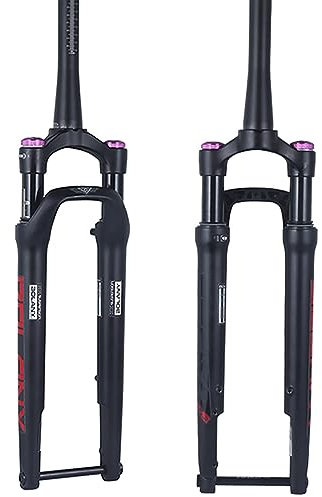 BOLANY Rennrad-Federgabel 60 mm Travel 700C Offroad-Scheibenbremse XC Luftgabel Manuelles Schloss 100 x 12 mm Steckachse Fahrradstoßdämpfer