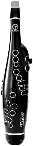 Tahorng Elesa Elektronisches Saxophon, digitales Blasinstrument, 20 Sounds, eingebauter Lautsprecher, Bluetooth (schwarz)