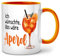 Seness Ich wünschte das wäre Aperol Tasse mit Spruch lustig, Kaffeetasse, Witzige Alkohol Geschenke für Frauen, Aperol Geschenk Kollegin, Holy Aperoli, Abschiedsgeschenk Kollegen Büro, beste Freundin